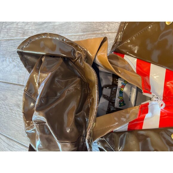 Kidorable Rain Jacket Pirate Halloween Costume size 4 5‎ Boys Girls Coat Hooded - Picture 8 of 12